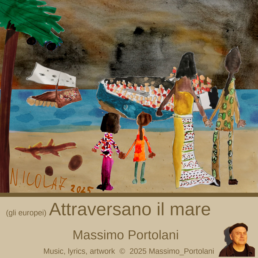 Copertina di Attraversano il mare di Massimo Portolani